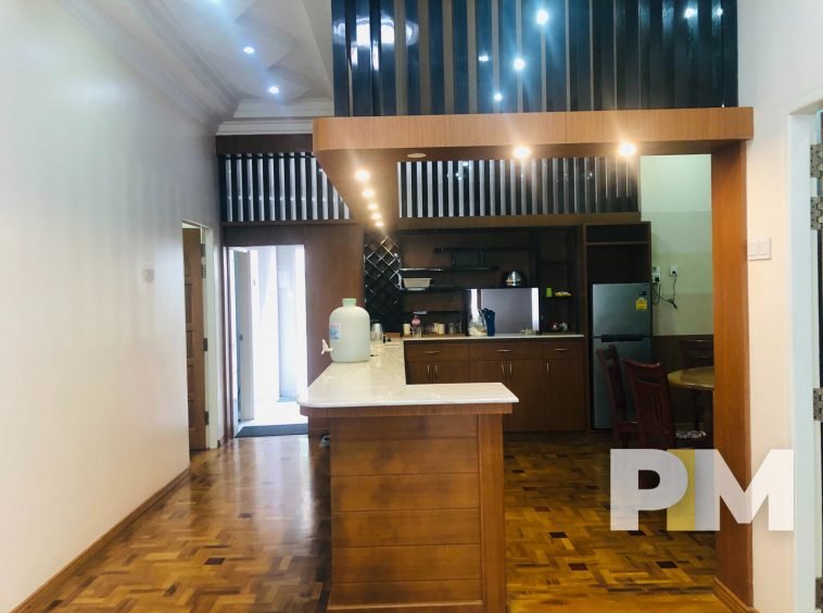 lobby with bar counter - house for rent in bahan