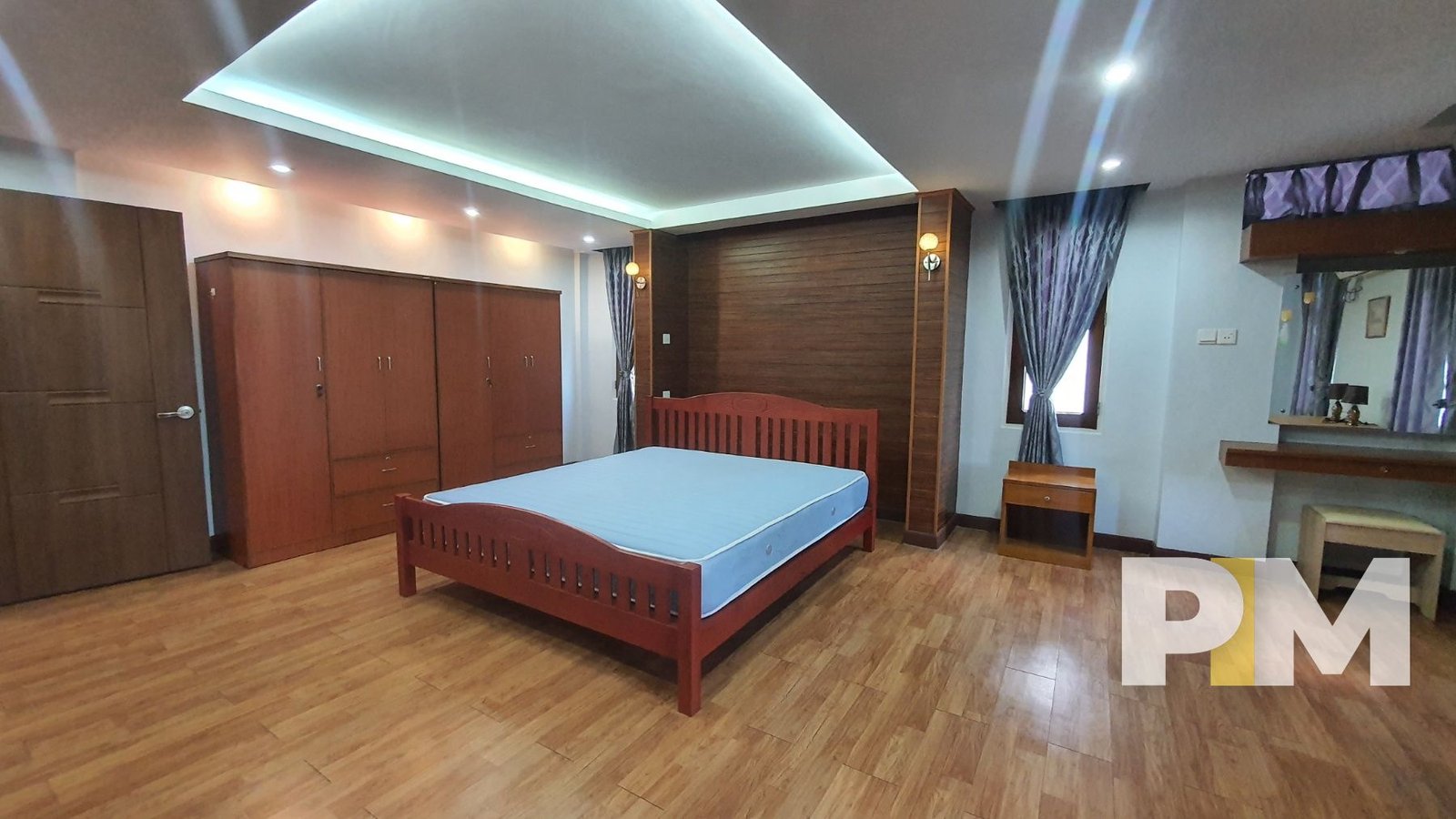 master bedroom - house for rent in yangon