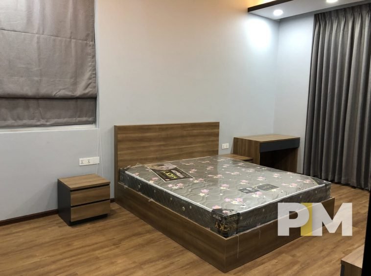 master bedroom - penthouse for rent in yangon