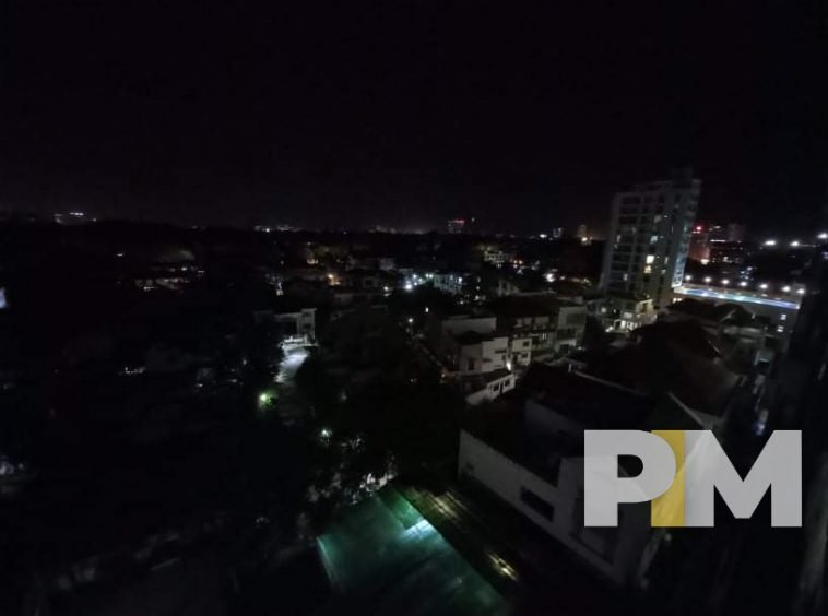 night time view - apartment in yangon
