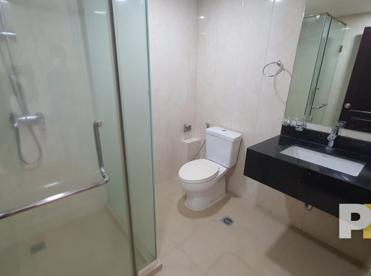 bathroom in apartment for rent in yangon