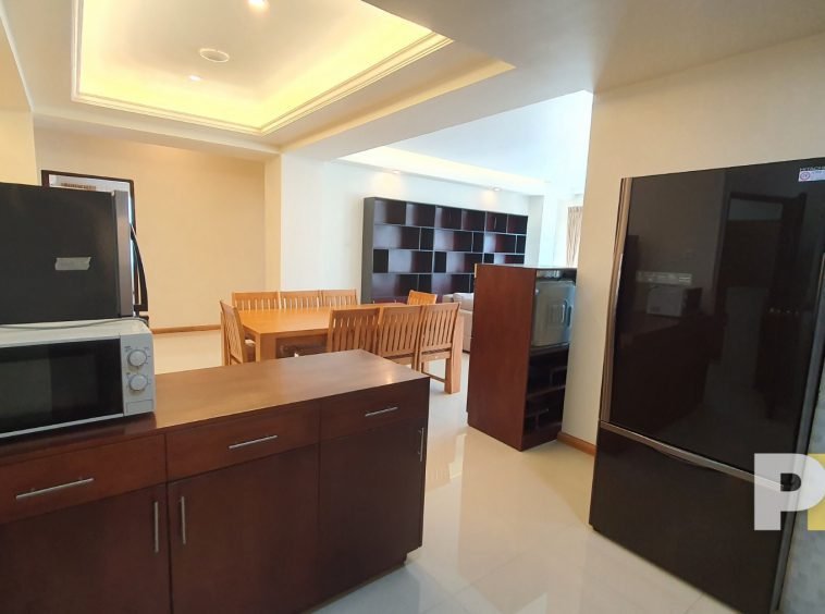 kitchen with dining room - yangon real estate