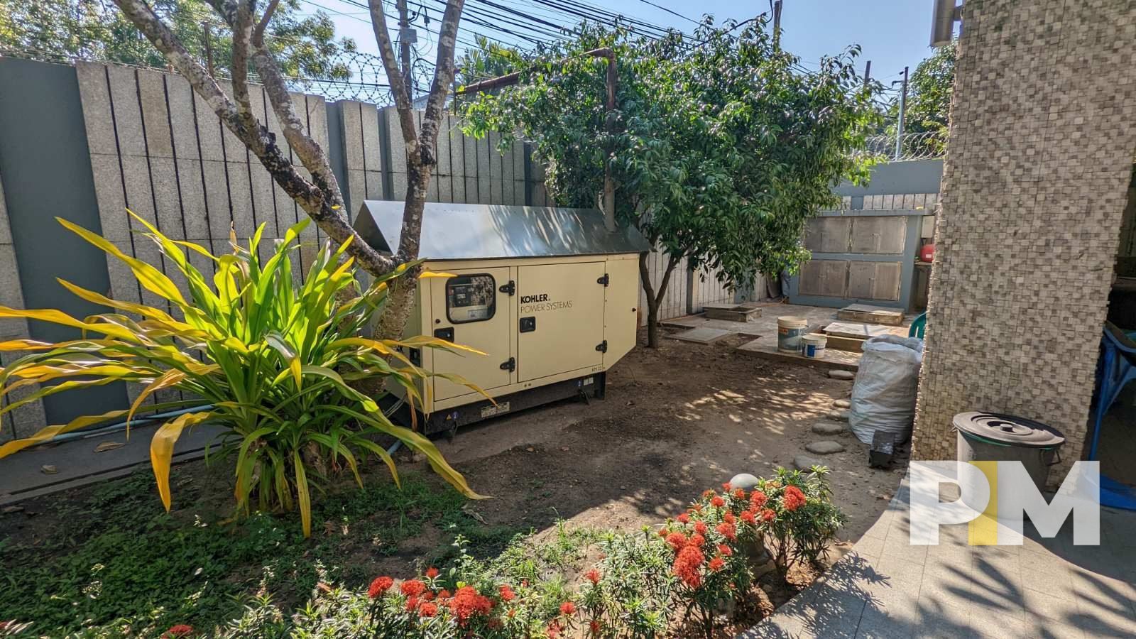 backup generator in a house for rent in yangon