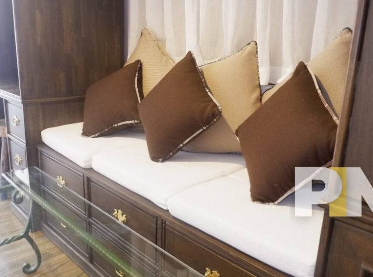 sofa in studio apartment - real estate for rent in myanmar