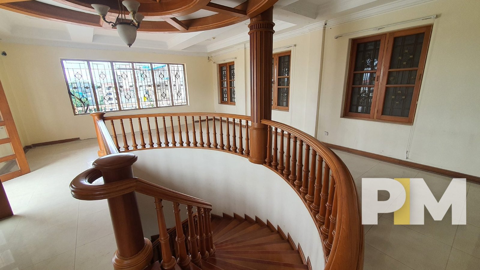 spiral staircase in building for rent in myanmar