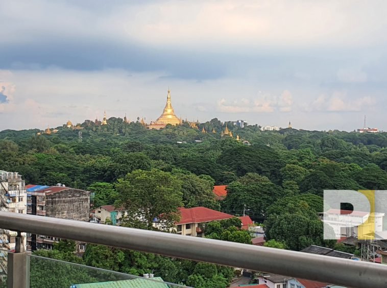 view from apartment for rent in sanchaung garden