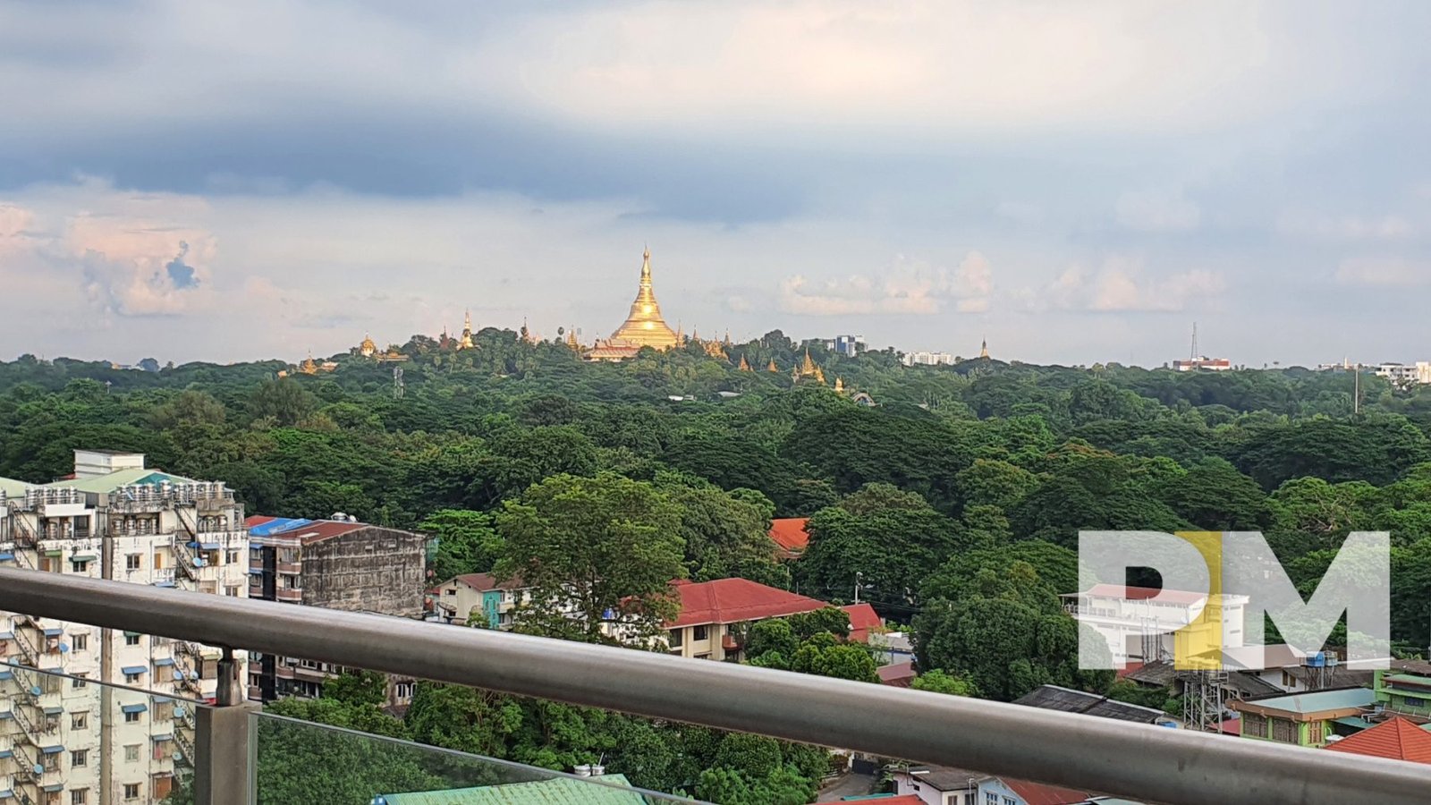 view from apartment for rent in sanchaung garden