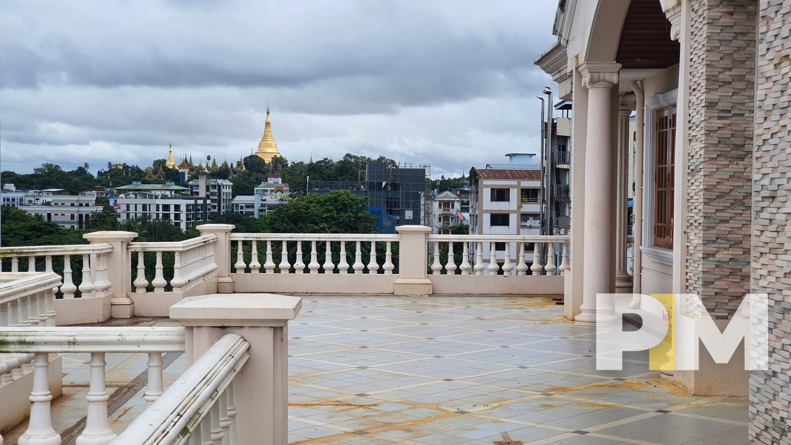 view from rooftop - building for rent in myanmar