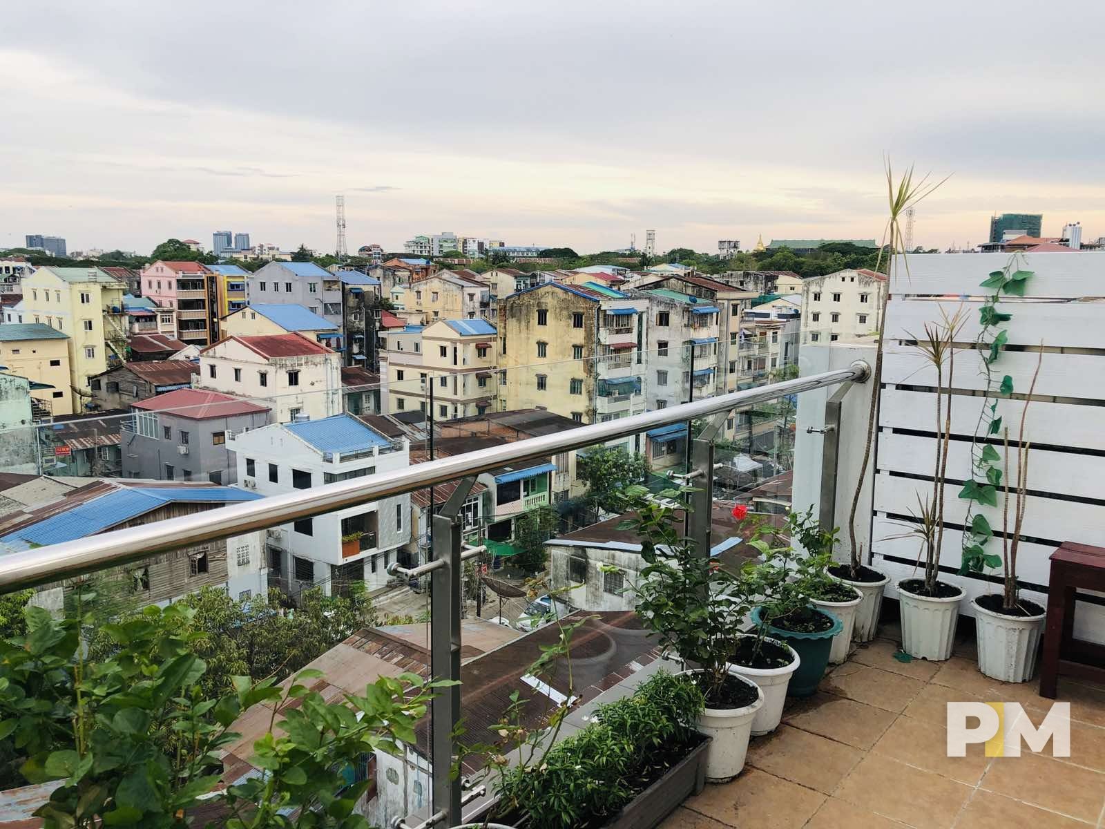 view of bahan from penthouse for rent