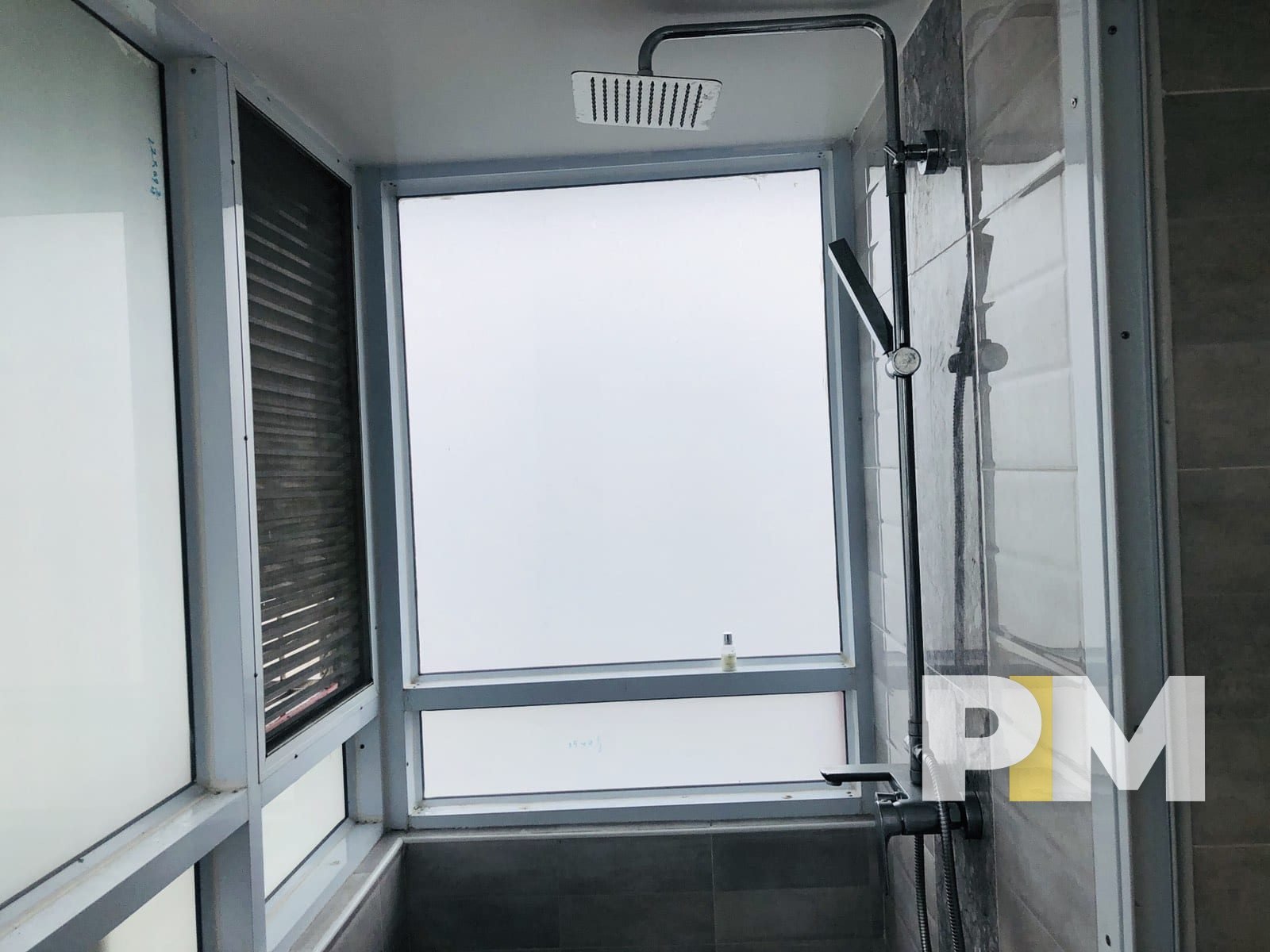 view of the shower from a penthouse for rent in myanmar