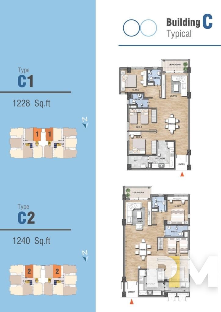 Complex 45 -Building C Room Type C 1 & 2