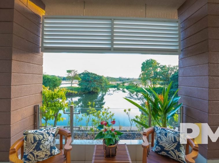 balcony with outdoor seats - Myanmar Real Estate