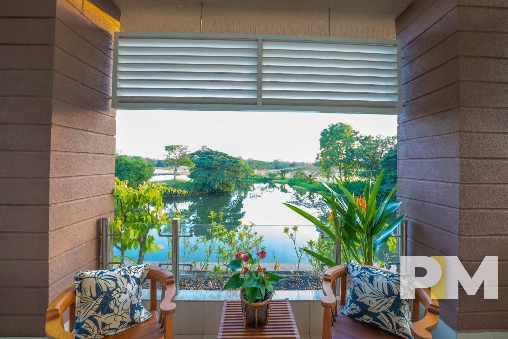 balcony with outdoor seats - Myanmar Real Estate