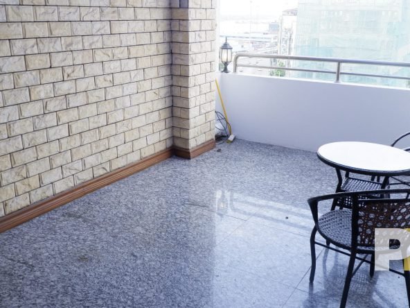 balcony with seat - property in Yangon