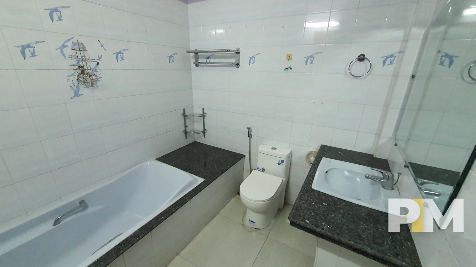 bathroom with bathtub - property in Yangon