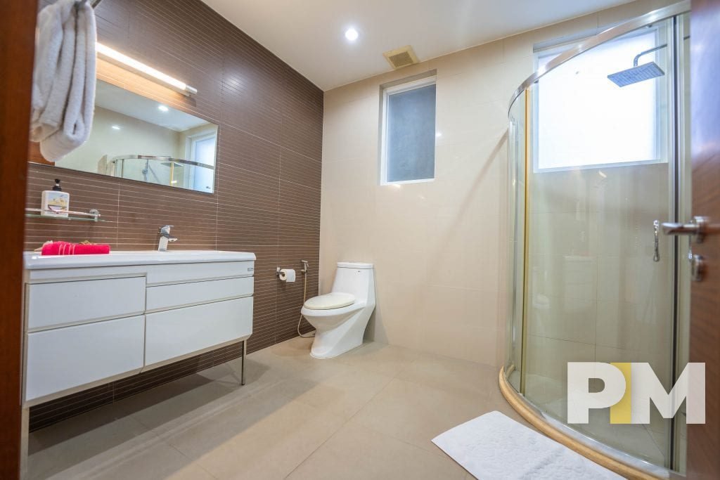 bathroom with mirror - Real Estate in Myanmar