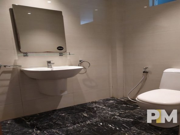 bathroom with mirror - properties in Yangon