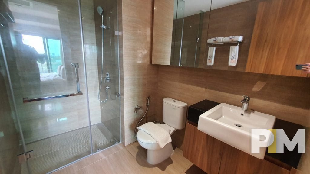 bathroom with shower - properties in Myanmar