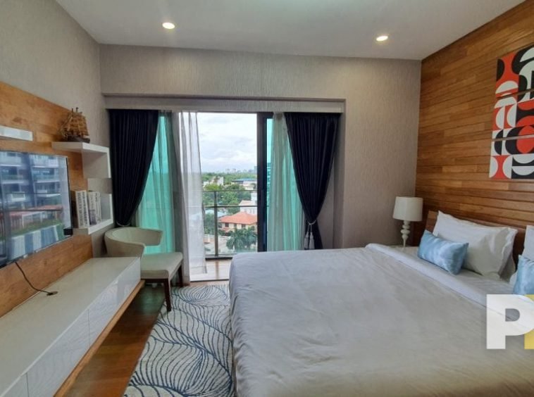 bedroom with TV - Yangon Real Estate