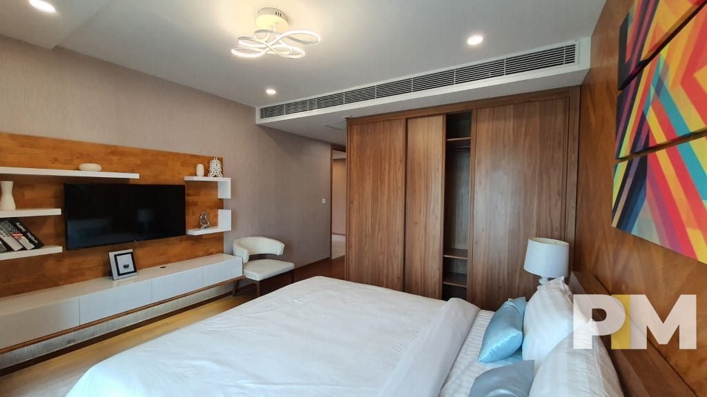 bedroom with air conditioning - Yangon Real Estate