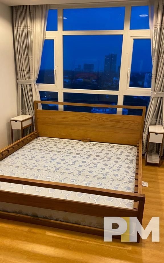 bedroom with bed and mattress - property in Yangon