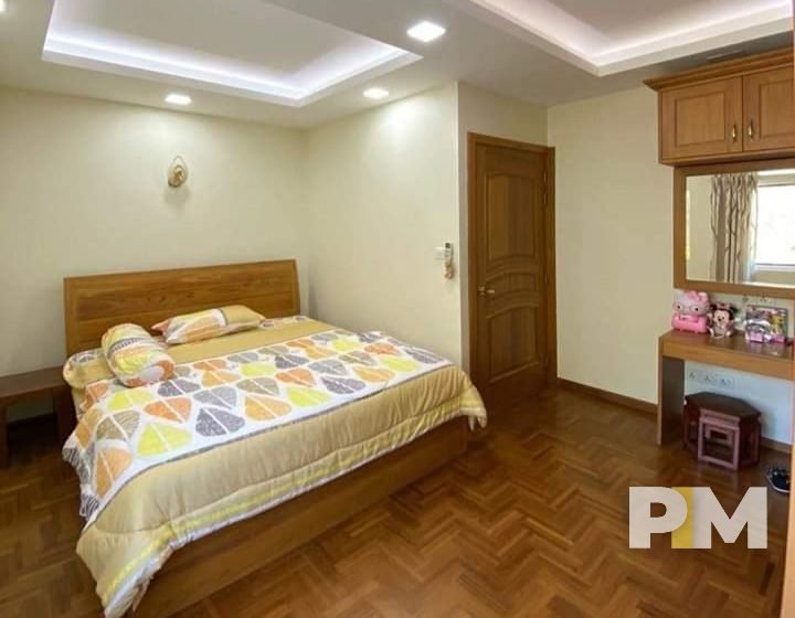 bedroom with vanity mirror - Yangon Real Estate