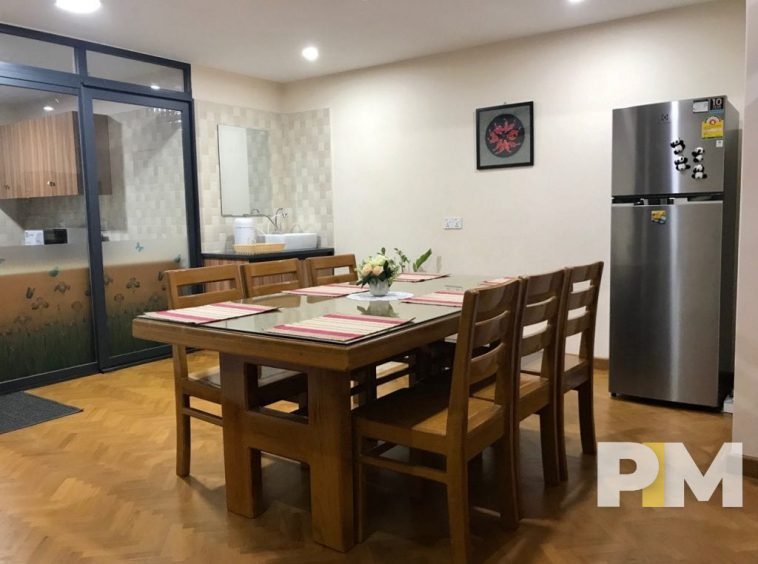 dining room with fridge - Yangon Real Estate