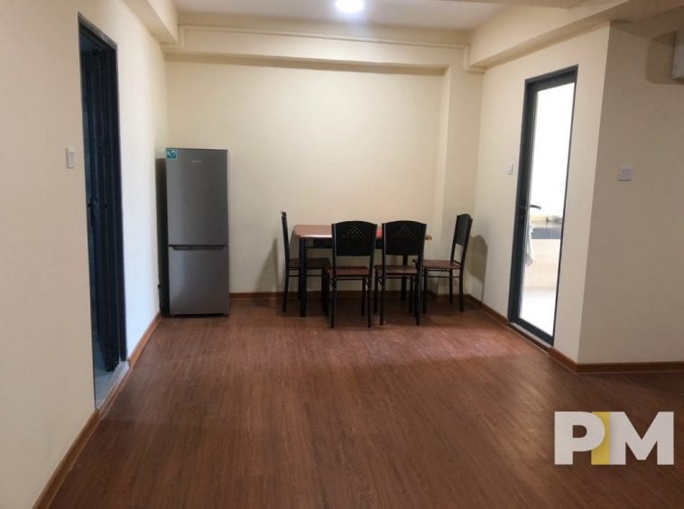 dining room with fridge - property in Yangon