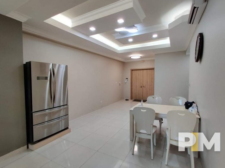 dining space with fridge - property in Yangon