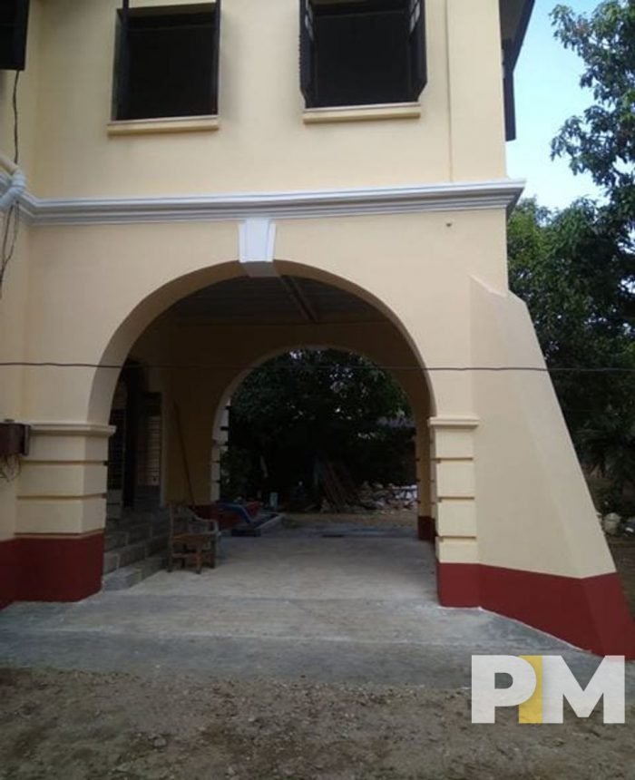 front view with car parking - Real Estate in Yangon