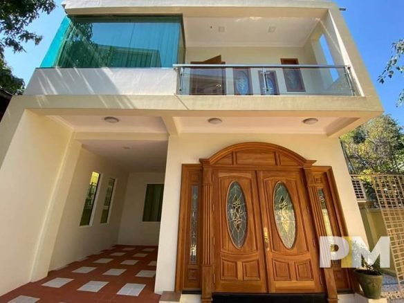 front view with car parking - Yangon Real Estate