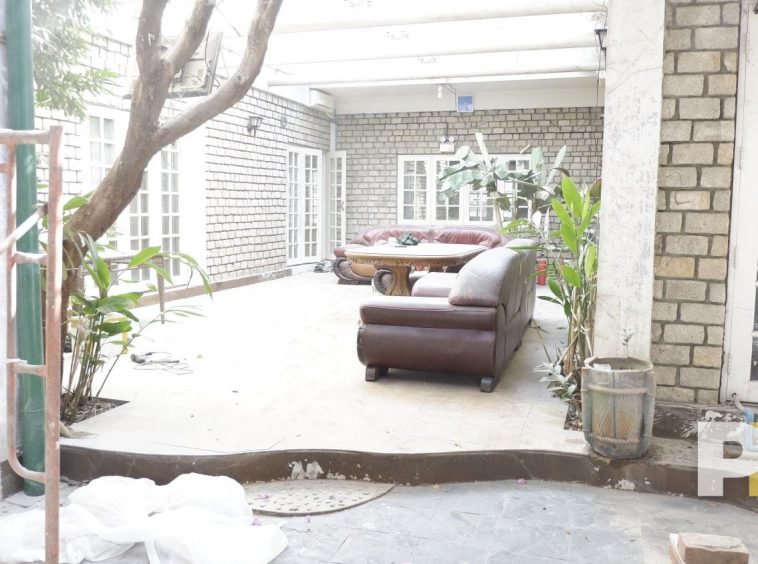 front yard with sofa set - property in Myanmar