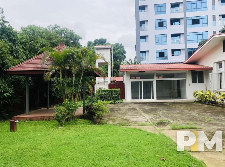 garden with car parking space - property in Yangon