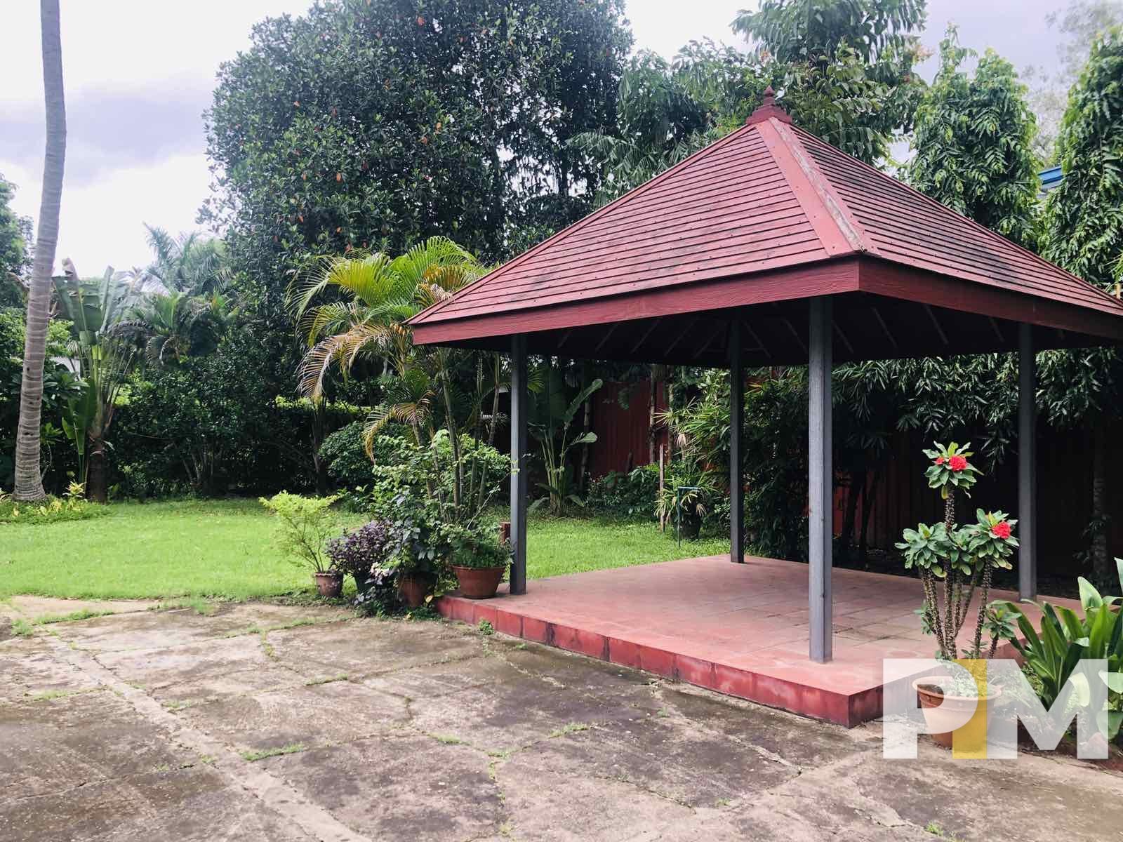 garden with outdoor plants- property in Yangon