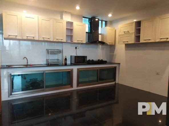 kitchen with cabinets - Yangon Real Estate