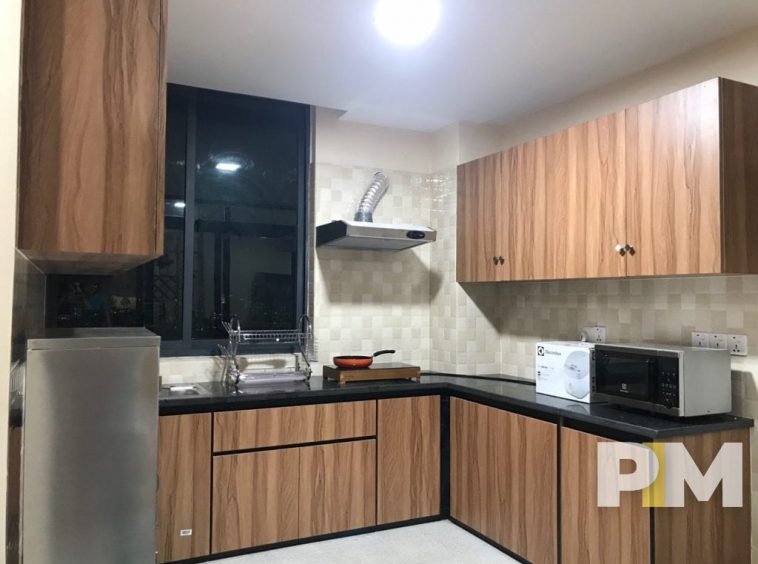 kitchen with cabinets - Yangon Real Estate