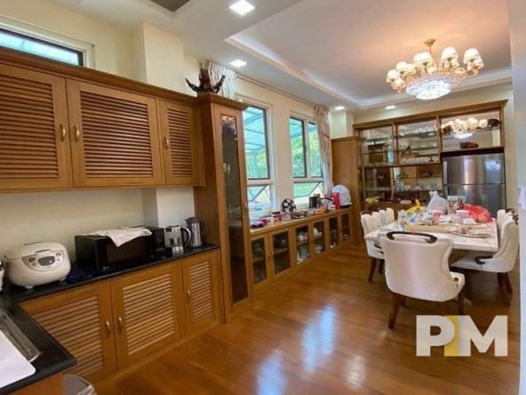kitchen with dining table - House for rent and sell in Yankin