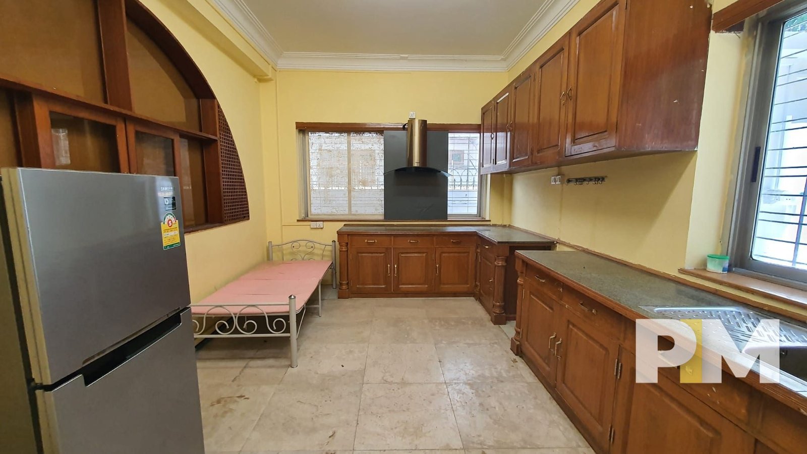 kitchen with fridge - Myanmar Real Estate