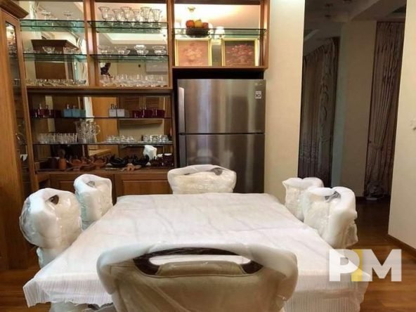 kitchen with fridge - Yangon Real Estate
