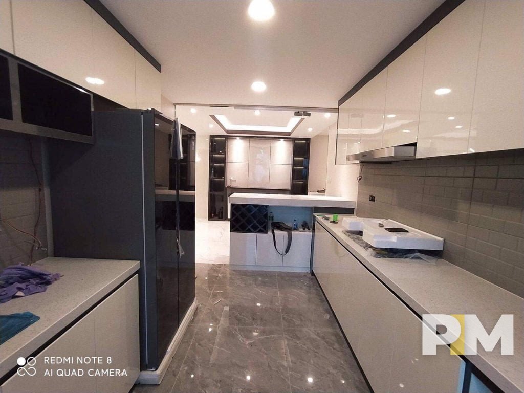 kitchen with fridge - Yangon Real Estate