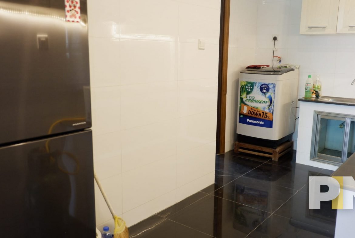 kitchen with fridge - properties in Yangon