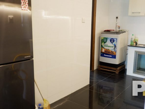 kitchen with fridge - properties in Yangon