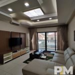 living room with TV - property in Yangon