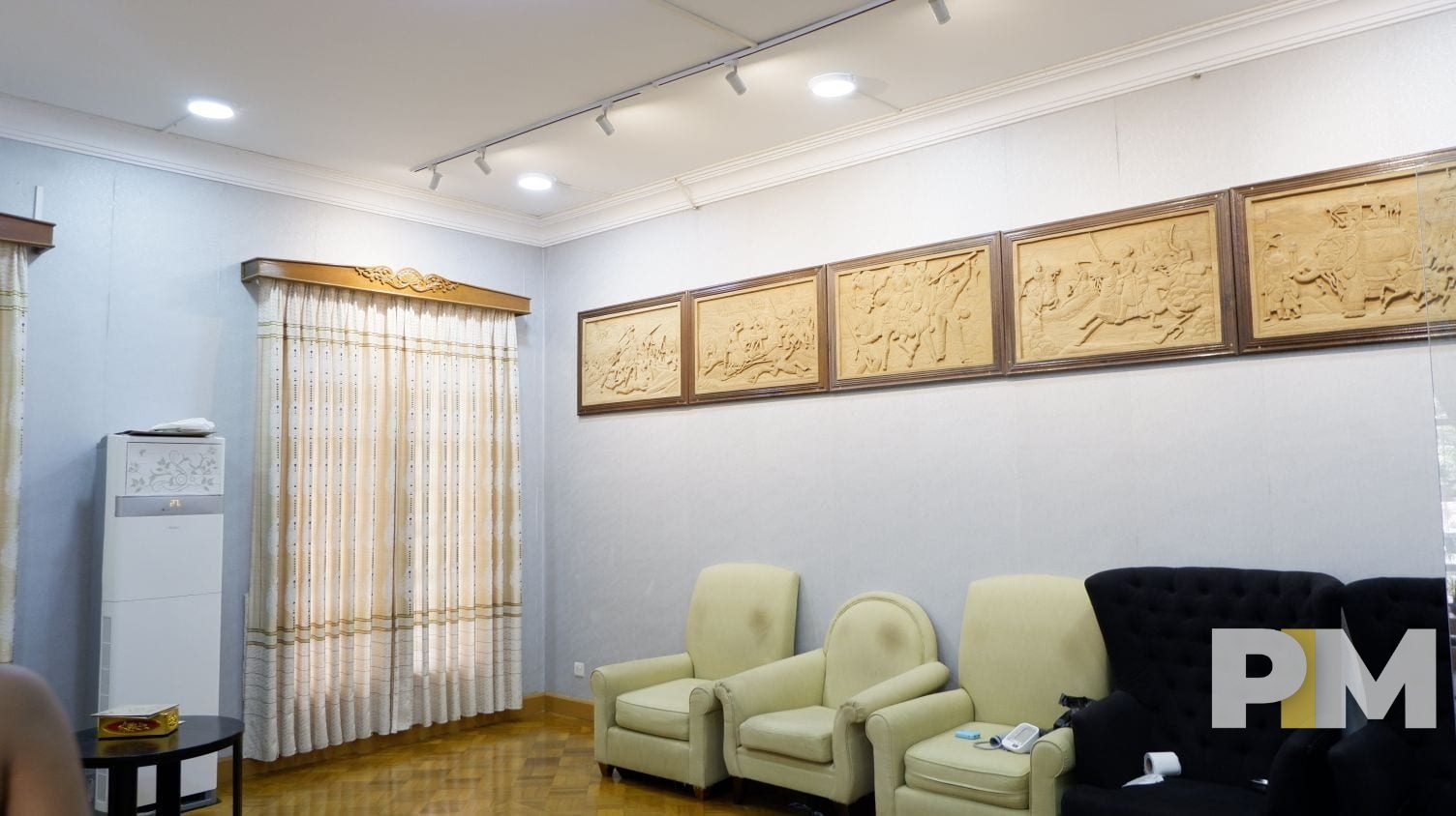 living room with air cooler - property in Yangon