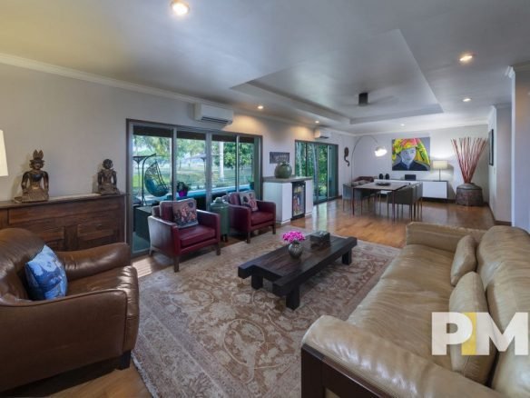 living room with sofa - Properties in Yangon