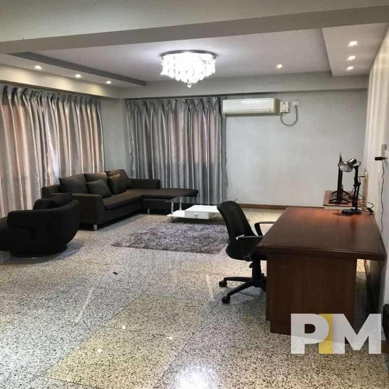 living room with sofa - property in Yangon