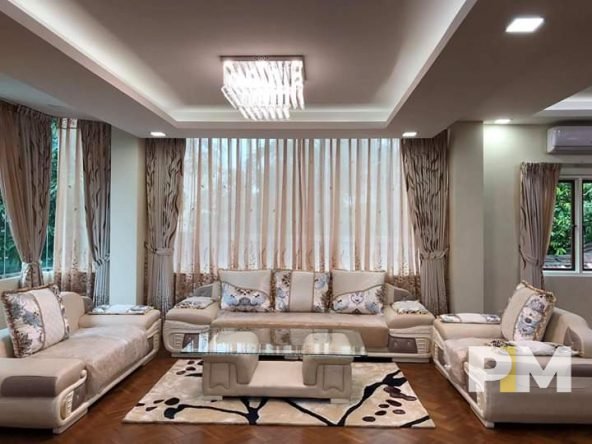 living room with sofa set - Myanmar Real Estate