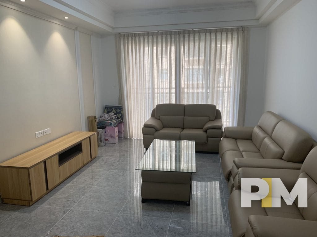 living room with sofa set - Real Estate in Yangon