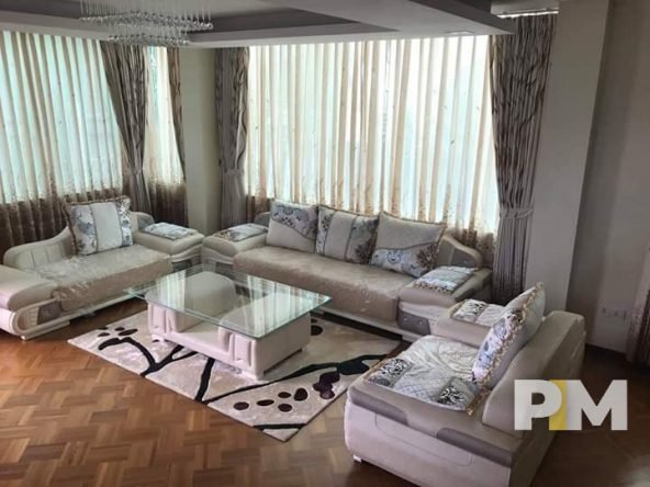living room with sofa set - Yangon Real Estate