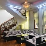 living room with sofa set - house for rent in Kamayut